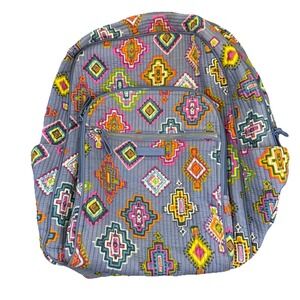 Vera Bradley Multi Color‎ Medallion Pattern Back Pack Book Bag Adjustable Straps